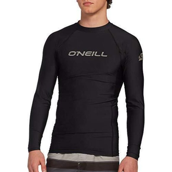 O'Neill men's basic skins long sleeve rash guard - Picture 1 of 4